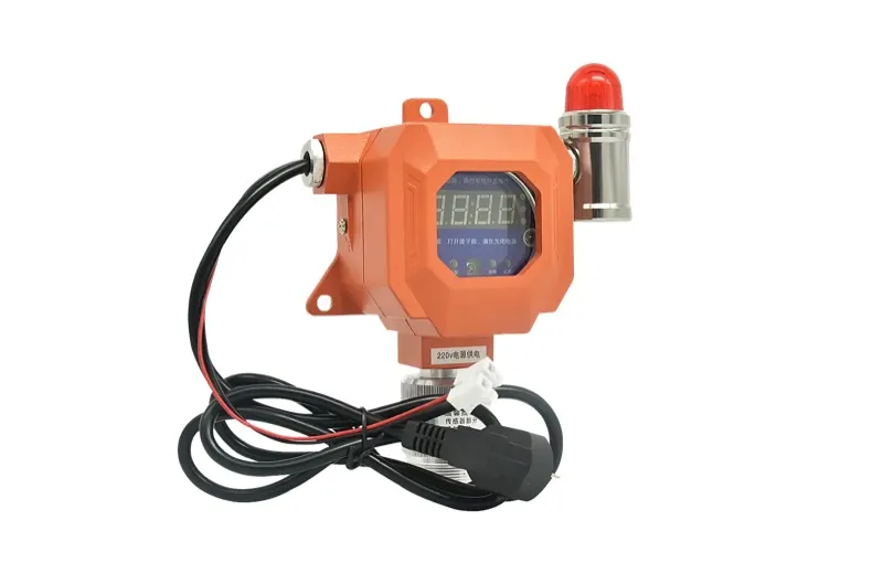 Fixed gas detector with alarm beacon